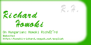 richard homoki business card